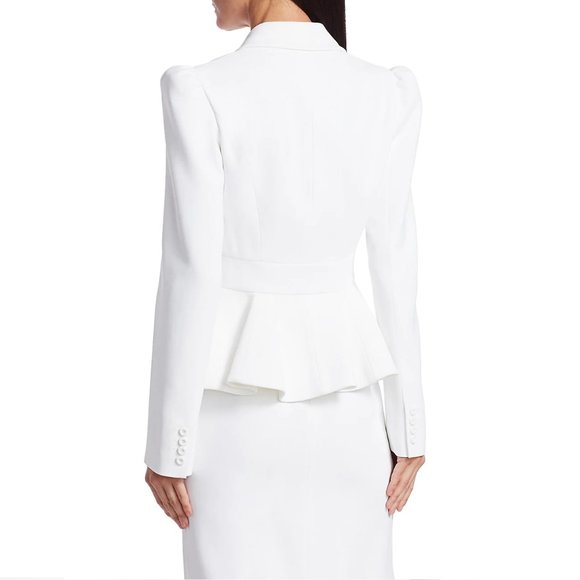 MICHAEL KORS 2-piece Puff Shoulder Ruffled Peplum Blazer & Pencil Skirt Set - Picture 9 of 14